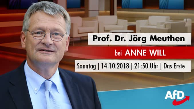 Prof. Meuthen bei "Anne Will" | Sonntag | 21:50 Uhr | Das Erste