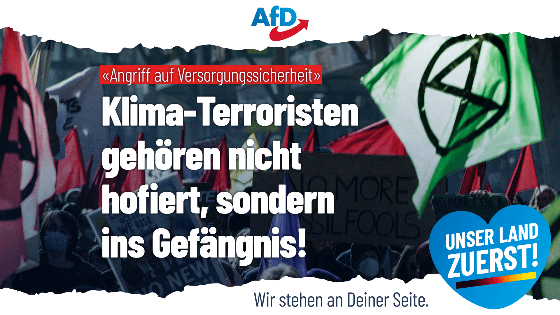 Sie gefährden unsere Versorgung: Klima-Terroristen bekämpfen statt ...